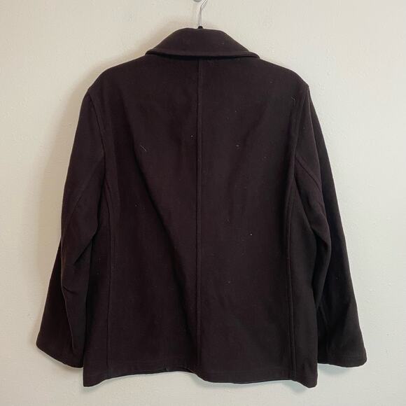 J. Crew Women's Wool Pea Coat Brown Size M - Picture 4 of 6